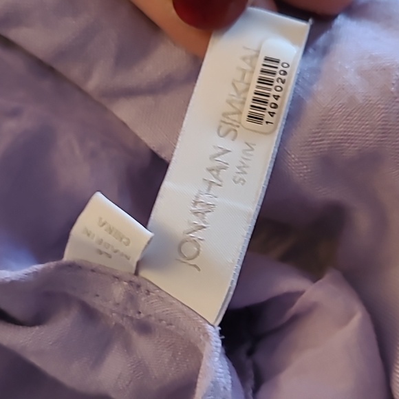 SIMKHAI Prudence Strappy Open Back Linen Elegant Lavender Maxi Dress M - Picture 4 of 6